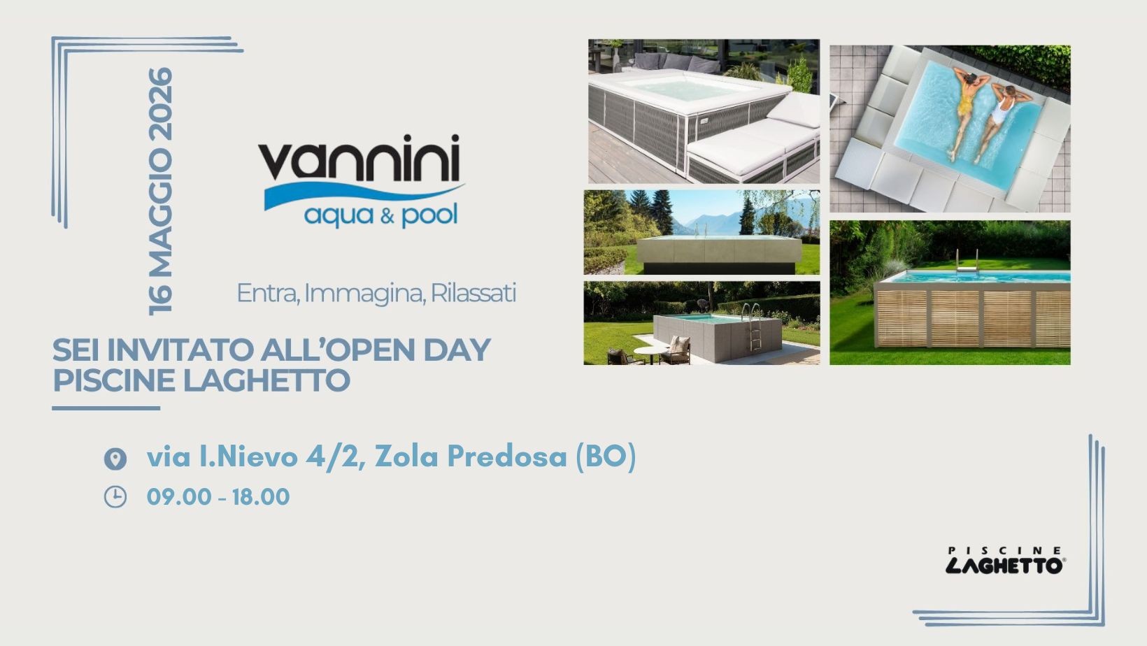 Vannini immagine slider - Open Day Piscine Laghetto